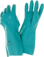 Ansell - 15" Long, 22 mil Thick, Chemical Resistant Gloves - Green - Apex Tool & Supply