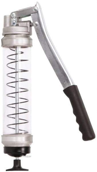 PRO-LUBE - 10,000 Max psi, Rigid Lever Grease Gun - 14 oz (Cartridge) Capacity, 1/8 Thread Outlet, 28 Strokes per oz, Bulk, Cartridge, Filler Pump & Suction Fill, Includes 4 Jaw Coupler with Ball Check - Apex Tool & Supply
