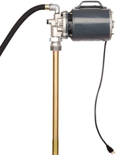 PRO-LUBE - Oil Lubrication 4.4 Gal/min Flow Aluminum Electric Pump - Use with Antifreeze, Cutting Oil, Hydraulic Fluids, Liquid Soap, Non-Flammable Oil-Based Solvent, Oil, Oil-Based Herbicides, Synthetic Oil & Used Oil - Apex Tool & Supply