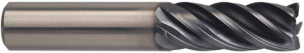 Kennametal - 1/2", 5 Flute, Solid Carbide, 1/8" Corner Radius End Mill - 3" OAL, 1-1/4" LOC - Apex Tool & Supply