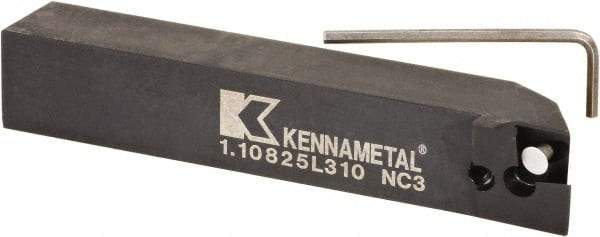 Kennametal - 1.108...93DEG, Left Hand Cut, -3° Lead Angle, 25mm Shank Height x 25mm Shank Width, Positive Rake Indexable Turning Toolholder - 150mm OAL, D2FIX15..LHP/FN/MS Insert Compatibility, Series Fix-Perfect - Apex Tool & Supply