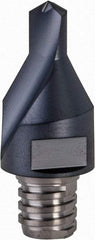 Iscar - MM ECS Grade IC908 Carbide Center Drill Milling Tip Insert - TiAlN Finish, 1 Flute, 6.46mm Cutting Diam, 8.9mm Depth of Cut - Apex Tool & Supply