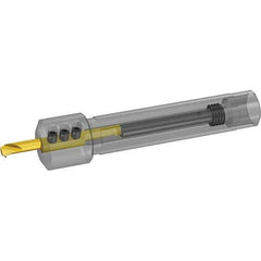 Vargus - Internal Thread, Right Hand Cut, 12mm Shank Width x 11.5mm Shank Height Indexable Threading Toolholder - 80.5mm OAL, V08TH Insert Compatibility, CV Toolholder, Series Mini-V - Apex Tool & Supply
