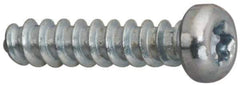 Made in USA - M1.4 Pan Head Torx Sheet Metal Screw - Case Hardened Steel, 5" Length Under Head, Grade 1022, T3 Drive - Apex Tool & Supply