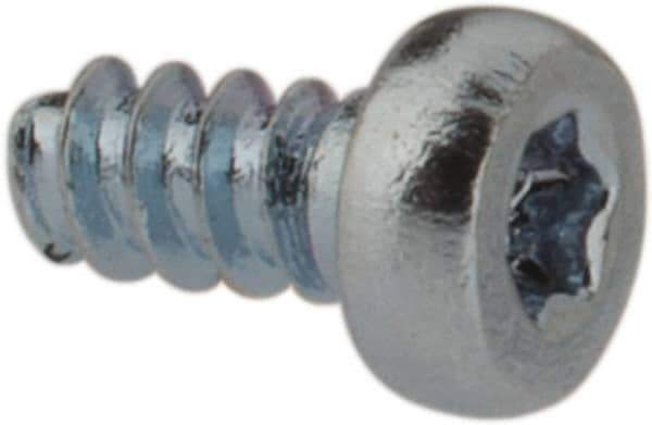 Made in USA - M1.4 Pan Head Torx Sheet Metal Screw - Case Hardened Steel, 3" Length Under Head, Grade 1022, T3 Drive - Apex Tool & Supply