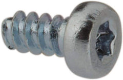 Made in USA - M1.4 Pan Head Torx Sheet Metal Screw - Case Hardened Steel, 3" Length Under Head, Grade 1022, T3 Drive - Apex Tool & Supply
