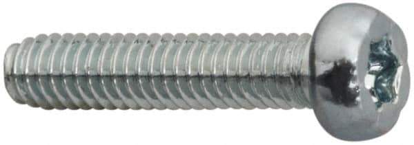Made in USA - M1.6 Pan Head Torx Sheet Metal Screw - Case Hardened Steel, 4" Length Under Head, Grade 1022, T4 Drive - Apex Tool & Supply
