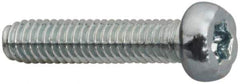 Made in USA - M1.4 Pan Head Torx Sheet Metal Screw - Case Hardened Steel, 3" Length Under Head, Grade 1022, T3 Drive - Apex Tool & Supply