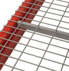 Nashville Wire - 46" Wide, 2" High, Open Shelving Inverted Channel - Steel, Galvanized Finish, 36" Deep, Use with Pallet Racks - Apex Tool & Supply