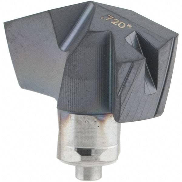 Iscar - Series ICP-2M, 18.29mm Diam Grade IC908 140° Replaceable Drill Tip - Carbide, TiAlN Finish, 18 Seat Size - Apex Tool & Supply