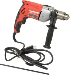 Milwaukee Tool - 120 Volt 1/2" Keyed Chuck Electric Hammer Drill - 0 to 48,000 BPM, 0 to 2,800 RPM - Apex Tool & Supply