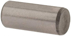 Made in USA - 5mm Diam x 12mm Pin Length Alloy Steel Standard Dowel Pin - Bright Finish, C 47-58 & C 60 (Surface) Hardness, 1 Beveled & 1 Rounded End - Apex Tool & Supply