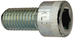 Made in USA - 5/8-11 UNC Hex Socket Drive, Socket Cap Screw - Alloy Steel, Zinc-Plated Finish, Fully Threaded, 1-1/4" Length Under Head - Apex Tool & Supply