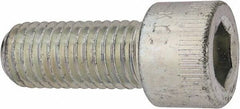 Made in USA - 5/8-11 UNC Hex Socket Drive, Socket Cap Screw - Alloy Steel, Zinc-Plated Finish, Fully Threaded, 1-1/2" Length Under Head - Apex Tool & Supply