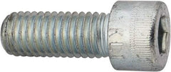 Made in USA - 1/2-13 UNC Hex Socket Drive, Socket Cap Screw - Alloy Steel, Zinc-Plated Finish, Fully Threaded, 1-1/4" Length Under Head - Apex Tool & Supply