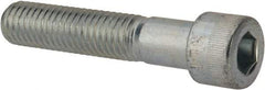 Made in USA - 1/2-13 UNC Hex Socket Drive, Socket Cap Screw - Alloy Steel, Zinc-Plated Finish, Partially Threaded, 2-1/2" Length Under Head - Apex Tool & Supply