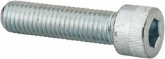 Made in USA - 1/2-13 UNC Hex Socket Drive, Socket Cap Screw - Alloy Steel, Zinc-Plated Finish, Fully Threaded, 2" Length Under Head - Apex Tool & Supply