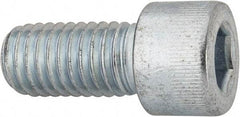 Made in USA - 1/2-13 UNC Hex Socket Drive, Socket Cap Screw - Alloy Steel, Zinc-Plated Finish, Fully Threaded, 1" Length Under Head - Apex Tool & Supply