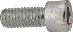 Made in USA - 3/8-16 UNC Hex Socket Drive, Socket Cap Screw - Alloy Steel, Zinc-Plated Finish, Fully Threaded, 7/8" Length Under Head - Apex Tool & Supply