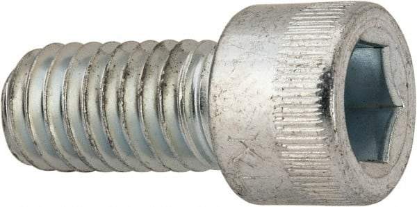 Made in USA - 3/8-16 UNC Hex Socket Drive, Socket Cap Screw - Alloy Steel, Zinc-Plated Finish, Fully Threaded, 3/4" Length Under Head - Apex Tool & Supply