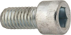 Made in USA - 3/8-16 UNC Hex Socket Drive, Socket Cap Screw - Alloy Steel, Zinc-Plated Finish, Fully Threaded, 3/4" Length Under Head - Apex Tool & Supply