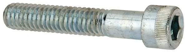 Made in USA - 5/16-18 UNC Hex Socket Drive, Socket Cap Screw - Alloy Steel, Zinc-Plated Finish, Partially Threaded, 1-3/4" Length Under Head - Apex Tool & Supply