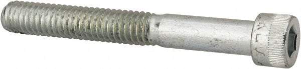 Made in USA - 5/16-18 UNC Hex Socket Drive, Socket Cap Screw - Alloy Steel, Zinc-Plated Finish, Partially Threaded, 2-1/2" Length Under Head - Apex Tool & Supply