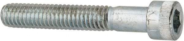 Made in USA - 5/16-18 UNC Hex Socket Drive, Socket Cap Screw - Alloy Steel, Zinc-Plated Finish, Partially Threaded, 2" Length Under Head - Apex Tool & Supply