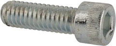 Made in USA - 5/16-18 UNC Hex Socket Drive, Socket Cap Screw - Alloy Steel, Zinc-Plated Finish, Fully Threaded, 1" Length Under Head - Apex Tool & Supply