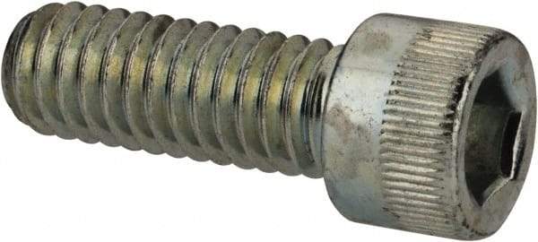 Made in USA - 5/16-18 UNC Hex Socket Drive, Socket Cap Screw - Alloy Steel, Zinc-Plated Finish, Fully Threaded, 7/8" Length Under Head - Apex Tool & Supply
