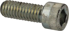 Made in USA - 5/16-18 UNC Hex Socket Drive, Socket Cap Screw - Alloy Steel, Zinc-Plated Finish, Fully Threaded, 7/8" Length Under Head - Apex Tool & Supply