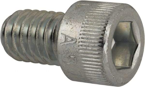 Made in USA - 5/16-18 UNC Hex Socket Drive, Socket Cap Screw - Alloy Steel, Zinc-Plated Finish, Fully Threaded, 1/2" Length Under Head - Apex Tool & Supply