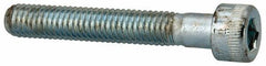 Made in USA - #10-32 UNF Hex Socket Drive, Socket Cap Screw - Alloy Steel, Zinc-Plated Finish, Partially Threaded, 1-1/4" Length Under Head - Apex Tool & Supply