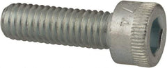 Made in USA - #10-32 UNF Hex Socket Drive, Socket Cap Screw - Alloy Steel, Zinc-Plated Finish, Fully Threaded, 5/8" Length Under Head - Apex Tool & Supply