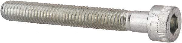 Made in USA - #10-32 UNF Hex Socket Drive, Socket Cap Screw - Alloy Steel, Zinc-Plated Finish, Partially Threaded, 1-1/2" Length Under Head - Apex Tool & Supply