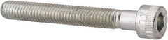 Made in USA - #10-32 UNF Hex Socket Drive, Socket Cap Screw - Alloy Steel, Zinc-Plated Finish, Partially Threaded, 1-1/2" Length Under Head - Apex Tool & Supply
