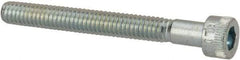 Made in USA - #8-32 UNC Hex Socket Drive, Socket Cap Screw - Alloy Steel, Zinc-Plated Finish, Partially Threaded, 1-1/2" Length Under Head - Apex Tool & Supply