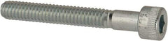 Made in USA - #8-32 UNC Hex Socket Drive, Socket Cap Screw - Alloy Steel, Zinc-Plated Finish, Partially Threaded, 1-1/4" Length Under Head - Apex Tool & Supply