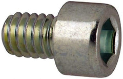 Made in USA - #8-32 UNC Hex Socket Drive, Socket Cap Screw - Alloy Steel, Zinc-Plated Finish, Fully Threaded, 1/4" Length Under Head - Apex Tool & Supply