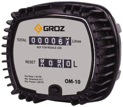 PRO-LUBE - 1/2" NPT Port Mechanical Oil Flowmeter - 1000 Max psi, 0.3 to 8 GPM, Aluminum - Apex Tool & Supply