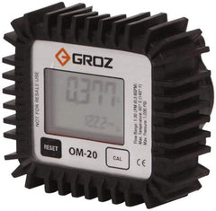 PRO-LUBE - 1/2" NPT Port Electronic Oil Flowmeter - 1000 Max psi, 0.3 to 8 GPM, Aluminum - Apex Tool & Supply
