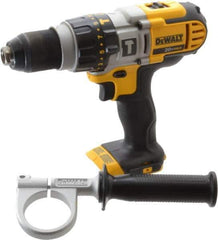 DeWALT - 20 Volt 1/2" Keyless Chuck Cordless Hammer Drill - 0 to 9,775, 0 to 22,950 & 0 to 34,000 BPM, 0 to 575, 0 to 1,350 & 0 to 2,000 RPM, Reversible, Mid-Handle - Apex Tool & Supply