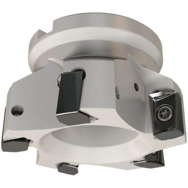 Iscar - 10 Inserts, 200mm Cut Diam, 60mm Arbor Diam, 16.3mm Max Depth of Cut, Indexable Square-Shoulder Face Mill - 0/90° Lead Angle, 63mm High, H490 AN.X 17 Insert Compatibility, Series Helido - Apex Tool & Supply