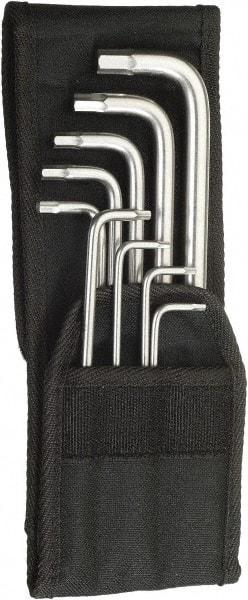 Wera - 9 Piece L-Key Hex Key Set - Hex Range 3/32 to 3/8", Stainless Steel - Apex Tool & Supply