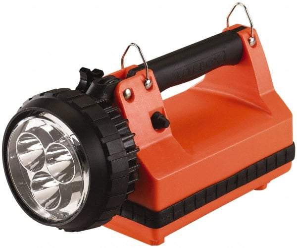 Streamlight - White LED Bulb, 540 Lumens, Spotlight/Lantern Flashlight - Orange Plastic Body, 1 Lead-Acid Battery Included - Apex Tool & Supply