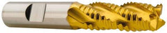 Niagara Cutter - 7/8" Diam, Coarse Pitch, 3-1/2" LOC, 5 Flute Cobalt Roughing Square End Mill - Uncoated, 5-3/4" OAL, 3/4" Shank Diam, Single End, Centercutting, 30° Helix - Apex Tool & Supply