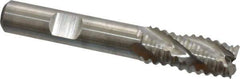 Niagara Cutter - 7/16" Diam, Coarse Pitch, 1" LOC, 4 Flute Cobalt Roughing Square End Mill - Uncoated, 2-11/16" OAL, 3/8" Shank Diam, Single End, 30° Helix - Apex Tool & Supply