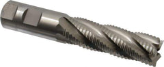Niagara Cutter - 1" Diam, Coarse Pitch, 3" LOC, 5 Flute Cobalt Roughing Square End Mill - Uncoated, 5-1/2" OAL, 1" Shank Diam, Single End, 30° Helix - Apex Tool & Supply