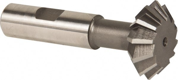 Keo - 1-3/8° 1-3/8" Cut Diam, 1/2" Cut Width, 5/8" Shank, High Speed Steel Double-Angle Cutter - Apex Tool & Supply