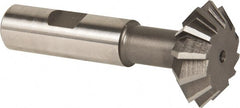 Keo - 1-3/8° 1-3/8" Cut Diam, 1/2" Cut Width, 5/8" Shank, High Speed Steel Double-Angle Cutter - Apex Tool & Supply